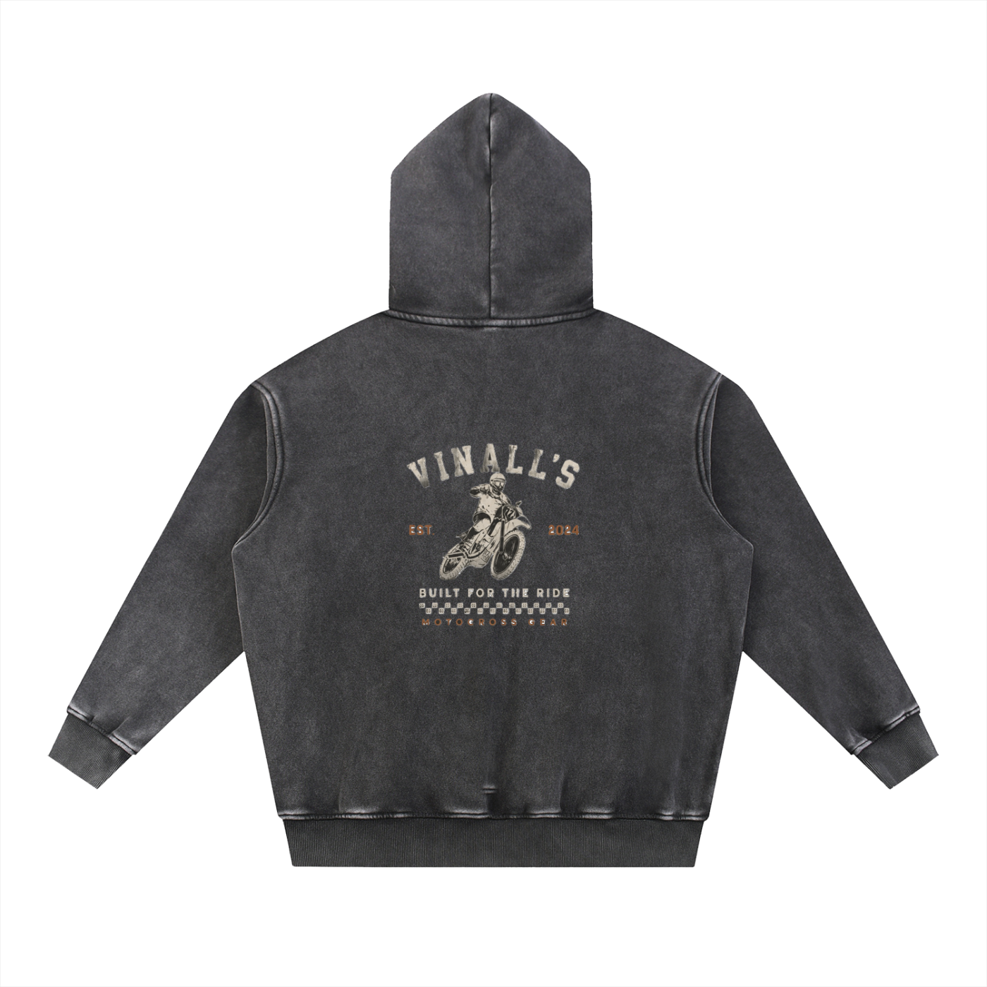 Moto Wash Fleece Oversize Hoodie