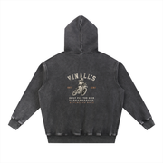 Moto Wash Fleece Oversize Hoodie